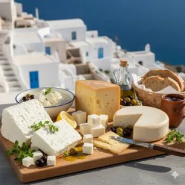 griechischer Käse und echter Feta