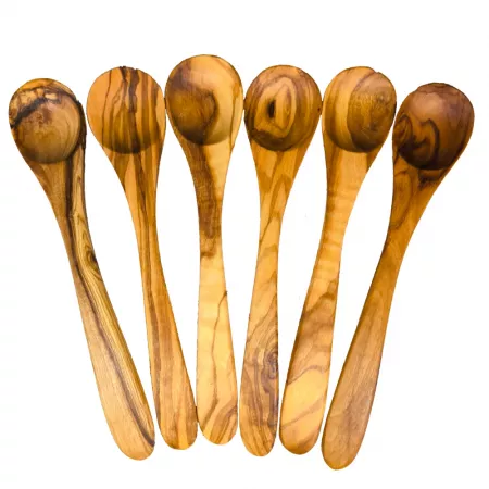 Egg spoon oval made of olive wood
