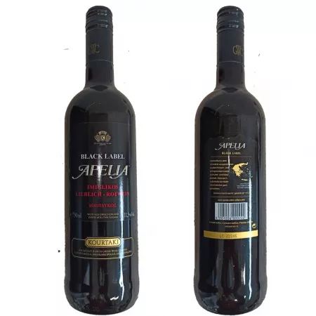 Apelia Black Label Imiglykos Rotwein, griechisch