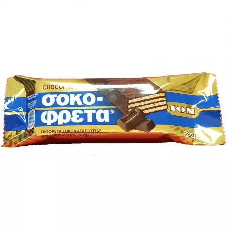 Chokofreta waffle with dark chocolate, 38 g