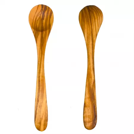 Egg spoon oval made of olive wood