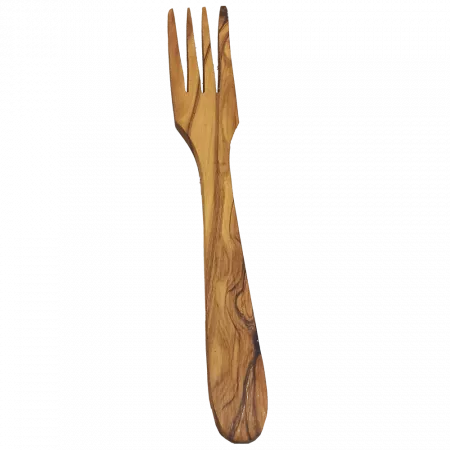 Fork made of olive wood, wooden spoon
