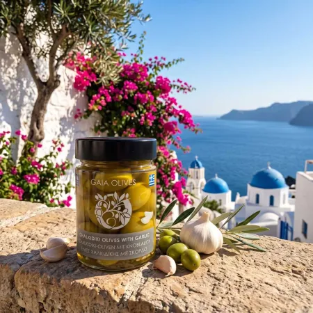 GAIA OLIVES Chalkidiki Olives with Garlic