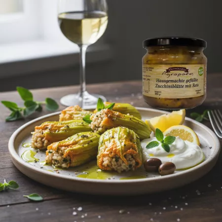 Stuffed Zucchini Blossoms with Rice
