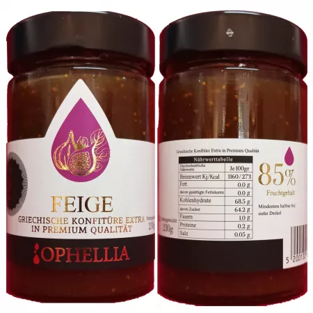 Fig jam (85% fruit) 230 g