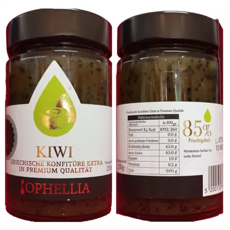 Konfitüre Kiwi (85% Frucht) 230 g