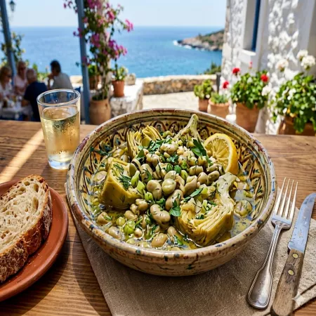 Anginares me Koukia (Artischocken mit Saubohnen)