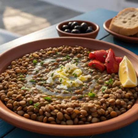 Rezept: Fakés (Griechische Linsensuppe/Eintopf)