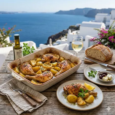 Greek Oven-Roasted Chicken & Potatoes