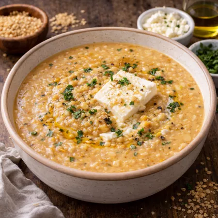 Recipe: Trahanas Soup/Pouring