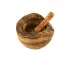 Rustic mortar, approx. 12 cm made of olive wood