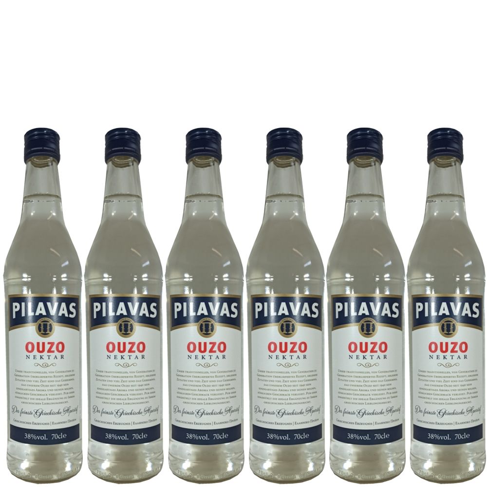Ouzo Pilavas 38% – 5 Liter Karaffe Griechischer Anisschnaps (1 X 5000 Ml)
