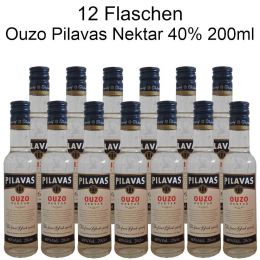 12 Fl Ouzo Pilavas Nektar 0,2l 40%