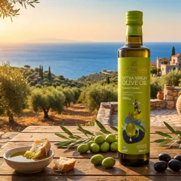 500 ml Nostalgia – Kaltgepresstes natives Olivenöl Extra vom Peloponnes, Koroneiki Olive (Säure unter 0,3%)