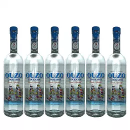 6 bottles Ouzo Loukatos 0,7 l
