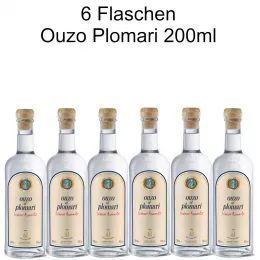 6 bottles Ouzo Plomari, 0.2 l