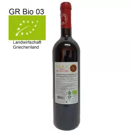 Arma Chariot organic red wine, Greek