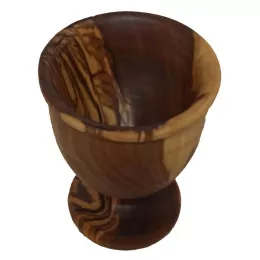 Egg cup made of olive wood.
