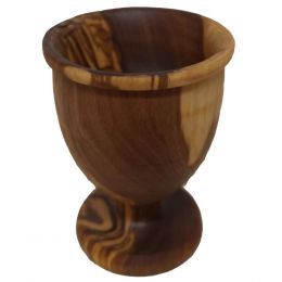 Egg cup made of olive wood.