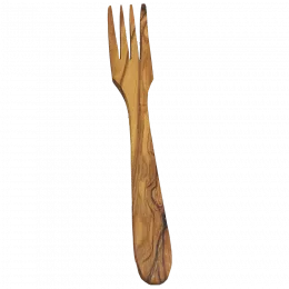 Fork made of olive wood, wooden spoon