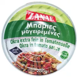Greek okra pods in tomato sauce