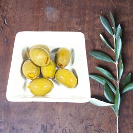 Grüne Oliven mit Zitrone (350g), Erotokritos