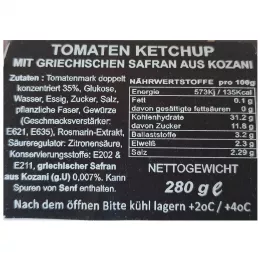 Ketchup with Greek saffron