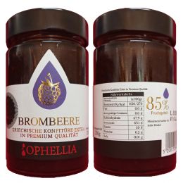 Blackberry jam (85% fruit) 230 g