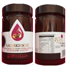 Morello jam (85% fruit) 230 g