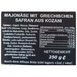 Mayonnaise with Greek saffron