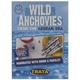 Wild anchovies marinated with on...