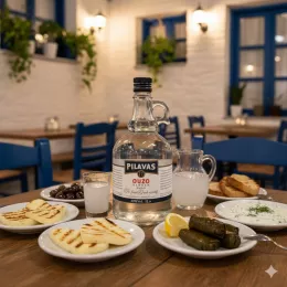 Ouzo Pilavas Nektar 40%, 1L Decanter
