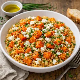 Rezept: Bulgursalat mit Süßkartoffeln und Feta-Käse