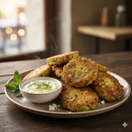 Rezept: Griechische Zucchinipuffer (Kolokithokeftedes)