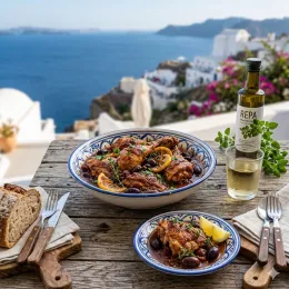 Rezept: Kotopoulo me Ellies (Hähnchen mit Oliven)