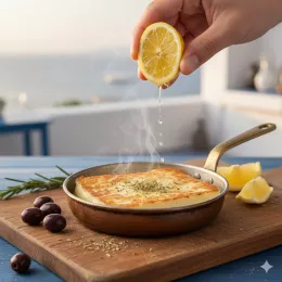 Rezept: Original Griechisches Saganaki (Gebackener Käse)