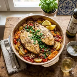 Recipe: Palamida Plaki: Greek Oven-Baked Delight