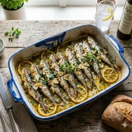 Rezept: Sardelles sto Fourno – Griechische Ofensardinen