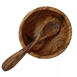 Olive wood bowl and spoon