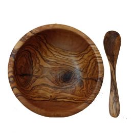 Olive wood bowl and spoon