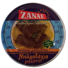 Grape leaves with rice from Zanae, Greek