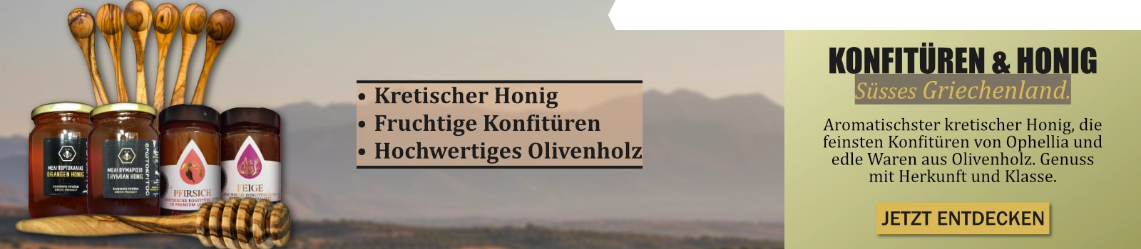 Honig und Olivenholz