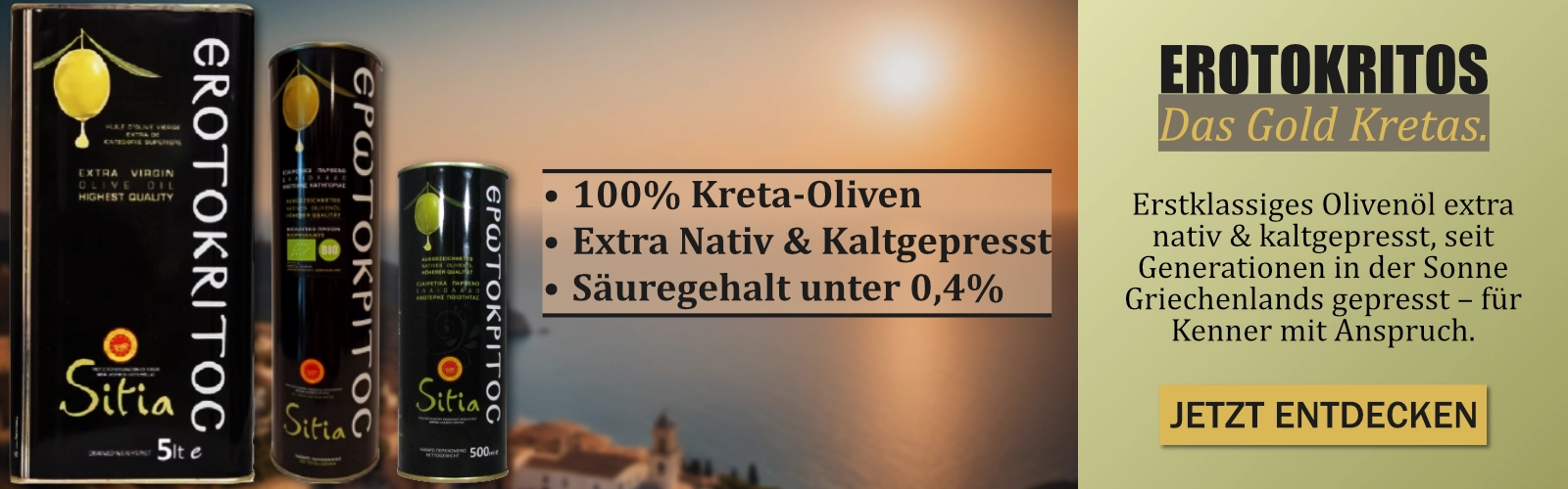 Olivenöl und Bio-Olivenöl direkt aus Griechenland.